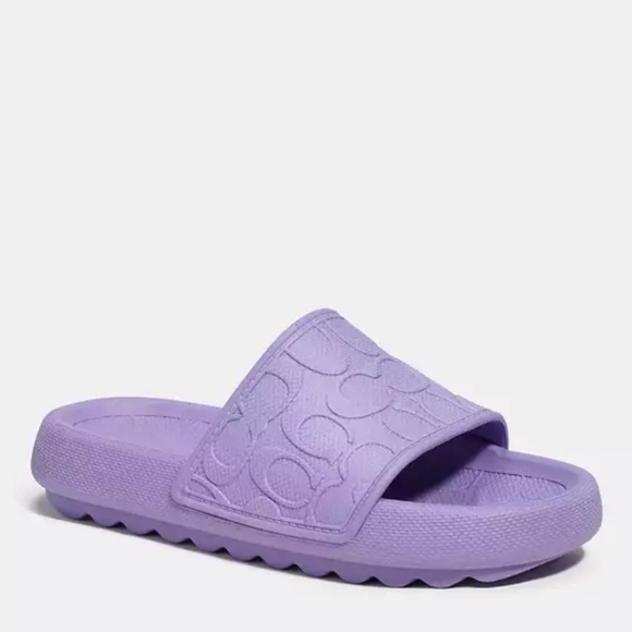New💜Coach Sport Slide In Signature Light Violet - Picture 1 of 2